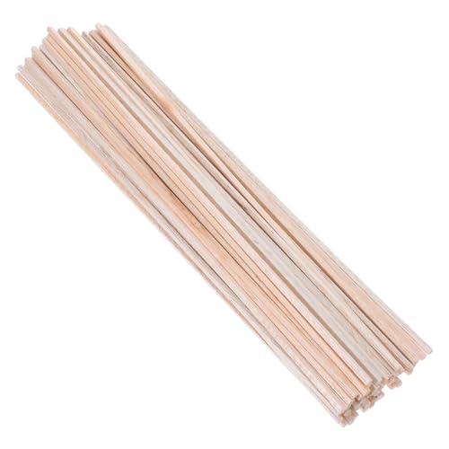 DECORNIJIA 50 Stück Quadratische Balsaholzleisten Naturbelassen Leicht und für Diy Bastelarbeiten Modellbau Holzstäbe Quadratische Holzleisten zum Basteln von DECORNIJIA