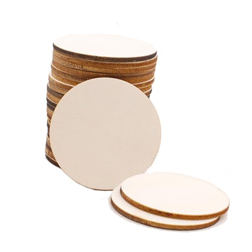DECORNIJIA 50 Stück Runde Holzscheiben Natürliche Holzplatten zum Basteln Leichte DIY holzornamente für Wohnkultur Glatte Oberfläche Vielseitig für Wand Fenster Tisch Regal Dekoration DECORNIJIA 50 Stück Runde Holzscheiben Natürliche Holzplatten zum Basteln Leichte DIY holzornamente für Wohnkultur Glatte Oberfläche Vielseitig für Wand Fenster Tisch Regal Dekoration von DECORNIJIA