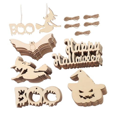 DECORNIJIA 50 Stück Teiliges Halloween Holzscheiben zum Basteln Hängende Halloween Dekoration Natürliche Holzanhänger für Party DIY Bemalbar Gruselige Festival Deko für Innen und Außen DECORNIJIA 50 Stück Teiliges Halloween Holzscheiben zum Basteln Hängende Halloween Dekoration Natürliche Holzanhänger für Party DIY Bemalbar Gruselige Festival Deko für Innen und Außen von DECORNIJIA