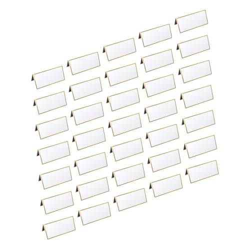 DECORNIJIA 50 Stück Tischkarten mit Goldener Prägung Reservierte Platzkarten für Hochzeit Hochwertige Namenskarten aus Sicherem Papier mit Glatten Kanten Stilvolle Tischdekoration für Feiern von DECORNIJIA
