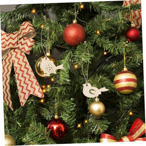 DECORNIJIA 50 Stück Zuschnitte Unbearbeitet Vogelförmige Holzscheiben DIY Bastelverzierungen Blanko Holzchips zum Bemalen für Scrapbooking und Heimdekoration von DECORNIJIA