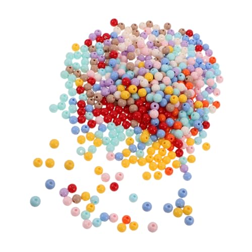 DECORNIJIA 500 Stück Candy Color Beads Solid Round Acrylic Spacer Beads für DIY Schmuckherstellung Armbänder Halsketten Handyketten Craft Zubehör von DECORNIJIA