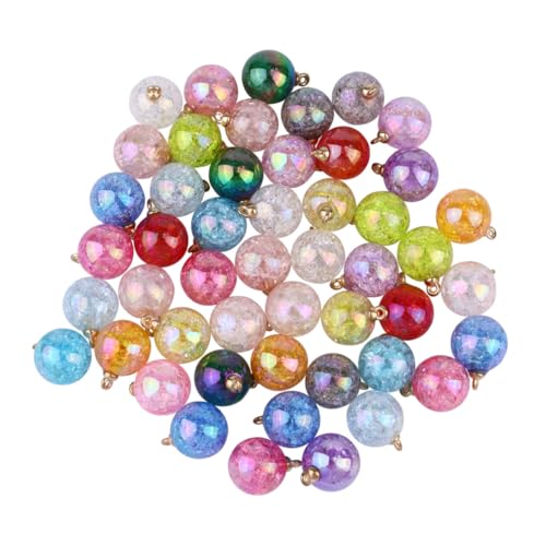 DECORNIJIA 50Stücke Acrylharzperlen Anhänger Glänzende Perlen für Schmuckherstellung DIY Bastelprojekte Leicht und Langlebig für Armbänder von DECORNIJIA