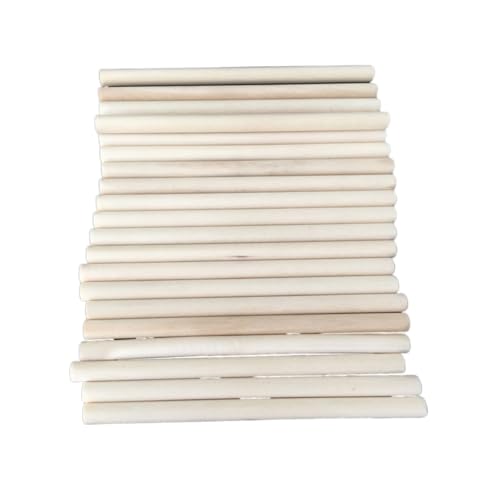 DECORNIJIA 50Stücke DIY Holzstäbchen Runde Hartholzstäbe für Basteln und Modellbau Glatte Oberfläche Kinderfreundlich für Projekte von DECORNIJIA