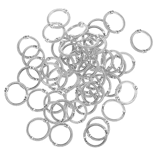 DECORNIJIA 50Stücke DIY Perlenrahmen Metallringe für Halsketten und Armbänder Multifunktionale Spacer Rahmen für Schmuckherstellung für Dekoration und Handwerk Silberfarben von DECORNIJIA