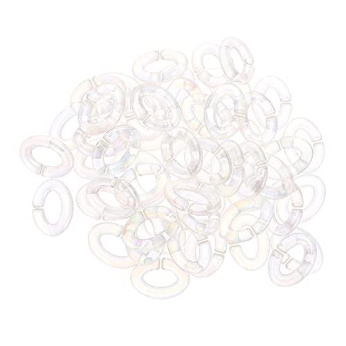DECORNIJIA 50Stücke Förmige Schlüsselkettenringe Acryl Verbindungsringe für DIY Schmuckherstellung für Armbänder Ohrringe Brillenketten und Mehr Transparent DECORNIJIA 50Stücke Förmige Schlüsselkettenringe Acryl Verbindungsringe für DIY Schmuckherstellung für Armbänder Ohrringe Brillenketten und Mehr Transparent von DECORNIJIA