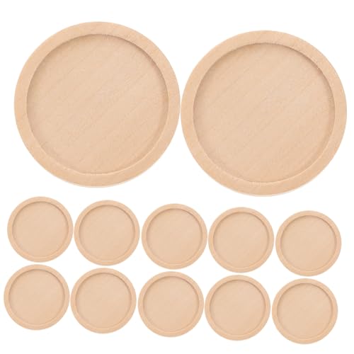 DECORNIJIA 50Stücke Holz Runde Schmuckbasis Anhänger Tabletts Außendurchmesser Innendurchmesser Khaki für DIY Handwerk und Bastelprojekte für von DECORNIJIA