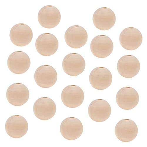 DECORNIJIA 50Stücke Natürliche Holzperlen Runde DIY Spacer Perlen Hochwertigem Holz für Bastelprojekte Schmuckherstellung und Dekoration Glatte Oberfläche Vielseitig von DECORNIJIA