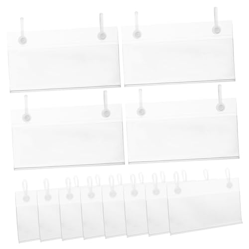 DECORNIJIA 50Stücke Transparente Preisschild Clip Halter für Stabiler Preisetiketten Displayständer Wiederverwendbar für Geschäfte Supermärkte Einkaufszentren von DECORNIJIA