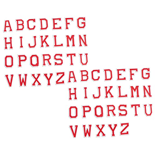 DECORNIJIA 52 Stück Englische Aufnäh Patches Selbstklebende Dekorative Stoffbuchstaben für Kleidung Taschen Hüte und Jeans Rot für Diy Projekte DECORNIJIA 52 Stück Englische Aufnäh Patches Selbstklebende Dekorative Stoffbuchstaben für Kleidung Taschen Hüte und Jeans Rot für Diy Projekte von DECORNIJIA