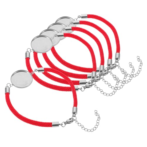 DECORNIJIA 5Stücke Sublimations Armband Blank Tray mit Runder Nutabdeckung für DIY Schmuckherstellung für Lünetten und Cabochons für Projekte und Einzigartige von DECORNIJIA