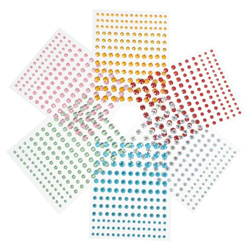 DECORNIJIA 6 Blätter Selbstklebende Gesichtssteine Bunte Strasssteine Aufkleber für DIY Schmuck Glitzernde Dekorationen für Gesicht Handwerk und Party Langlebig Transparent Stark Haftend DECORNIJIA 6 Blätter Selbstklebende Gesichtssteine Bunte Strasssteine Aufkleber für DIY Schmuck Glitzernde Dekorationen für Gesicht Handwerk und Party Langlebig Transparent Stark Haftend von DECORNIJIA