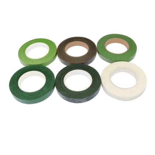 DECORNIJIA 6 Rollen Buntes Floristik klebeband Praktisches Blumenband zum Stielen Wickeln DIY Blumenstrauß Verpackung Geschenkdeko und Bastelarbeiten für Zuhause und Geschäft von DECORNIJIA
