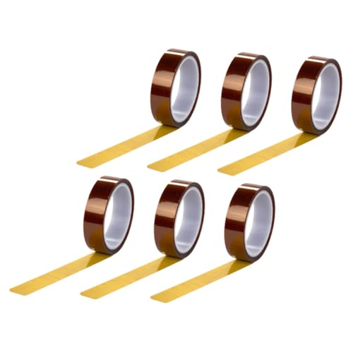 DECORNIJIA 6 Rollen Hitzebeständiges Sublimationstape Hochtemperatur Klebeband ohne Rückstände für Wärmepresse Schutz Löten Pulverbeschichtung Antistatisch Vielseitig Einsetzbar DECORNIJIA 6 Rollen Hitzebeständiges Sublimationstape Hochtemperatur Klebeband ohne Rückstände für Wärmepresse Schutz Löten Pulverbeschichtung Antistatisch Vielseitig Einsetzbar von DECORNIJIA