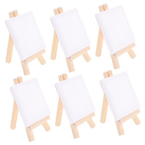 DECORNIJIA 6 Sätze Mini Holz Staffelei mit Weißer Leinwand Malstaffelei Tragbar Künstler Staffelei und Leinwand für Anfänger Kunsthandwerk Geschenke und Kreative Malprojekte DECORNIJIA 6 Sätze Mini Holz Staffelei mit Weißer Leinwand Malstaffelei Tragbar Künstler Staffelei und Leinwand für Anfänger Kunsthandwerk Geschenke und Kreative Malprojekte von DECORNIJIA