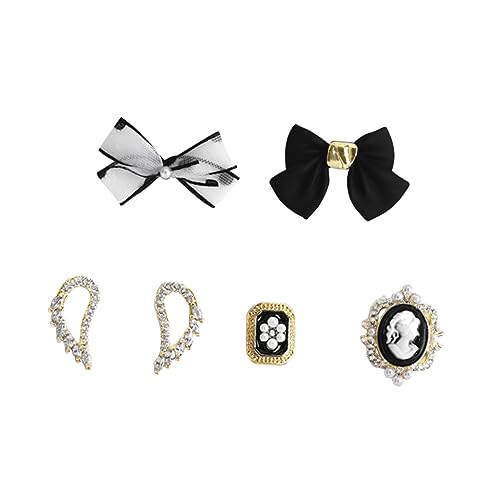 DECORNIJIA 6 Stück Bowknot-schmuck Weihnachtsdeko Nagel Pailletten Nagelabziehbilder Maniküre Dekorationen Maniküre-ornamente Nagelkunst Pailletten Nagelpailletten Selber Machen Legierung von DECORNIJIA