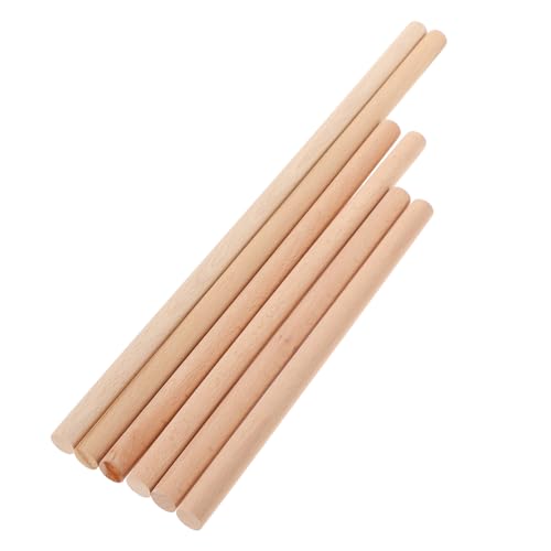 DECORNIJIA 6 Stück Buchenholz Rundstäbe für Wandteppich DIY Basteln Stabile Webstäbe für Strickprojekte Vielseitige Holzdübel für Anfänger und Kreative Handarbeiten von DECORNIJIA