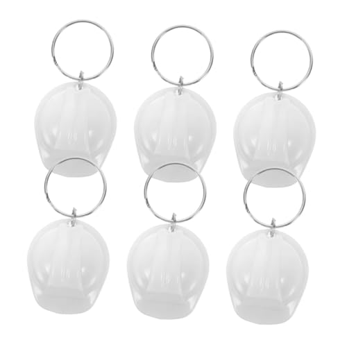 DECORNIJIA 6 Stück Helm Schlüsselanhänger aus Dekorativer Bauhelm Anhänger mit Schlüsselring Leichter Kompakter Schlüsselanhänger als Partygeschenk und Taschenanhänger Weiß DECORNIJIA 6 Stück Helm Schlüsselanhänger aus Dekorativer Bauhelm Anhänger mit Schlüsselring Leichter Kompakter Schlüsselanhänger als Partygeschenk und Taschenanhänger Weiß von DECORNIJIA