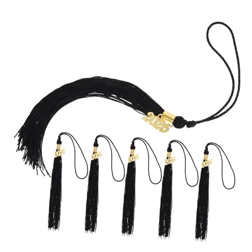 DECORNIJIA 6 Stück Junggesellenhut Quaste 2025 Quastenanhänger Abschlussquaste 2025 Mützen-charme Abschlusskappendekorationen Abschluss Quaste Ornament Abschluss Quasten Polyester Black DECORNIJIA 6 Stück Junggesellenhut Quaste 2025 Quastenanhänger Abschlussquaste 2025 Mützen-charme Abschlusskappendekorationen Abschluss Quaste Ornament Abschluss Quasten Polyester Black von DECORNIJIA