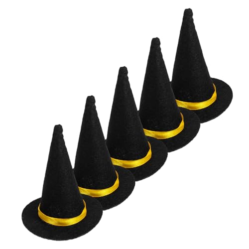DECORNIJIA 6 Stück Mini Filz Hexenhüte Halloween Weinflaschen Deko DIY Haaraccessoires Wiederverwendbar Schwarz DECORNIJIA 6 Stück Mini Filz Hexenhüte Halloween Weinflaschen Deko DIY Haaraccessoires Wiederverwendbar Schwarz von DECORNIJIA