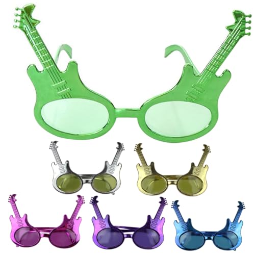 DECORNIJIA 6 Stück Partybrillen Gitarre Form Lustige Photoprops Langlebig Leicht zu Tragen Praktisches Partyzubehör für Tanz Events und Kostüme in Zufälliger Farbe Zufällige Zufällige Farbe DECORNIJIA 6 Stück Partybrillen Gitarre Form Lustige Photoprops Langlebig Leicht zu Tragen Praktisches Partyzubehör für Tanz Events und Kostüme in Zufälliger Farbe Zufällige Zufällige Farbe von DECORNIJIA