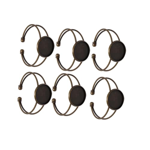 DECORNIJIA 6 Stück Runde Kupfer Y Form Einstellbare Armbandbasis Antik Bronze für DIY Schmuckherstellung Cabochon Anhänger DECORNIJIA 6 Stück Runde Kupfer Y Form Einstellbare Armbandbasis Antik Bronze für DIY Schmuckherstellung Cabochon Anhänger von DECORNIJIA