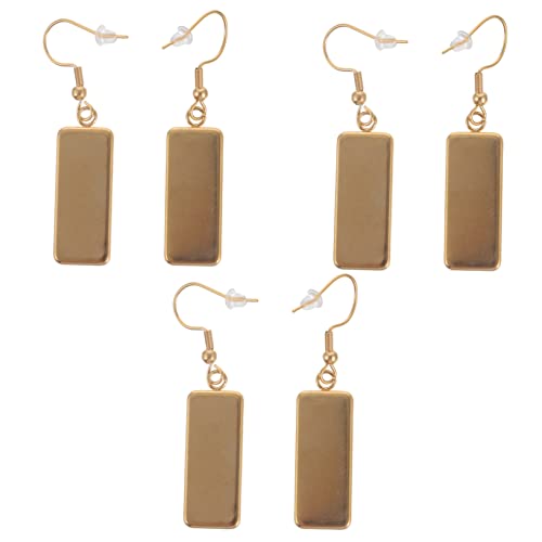 DECORNIJIA 6 Stück Schmuckzubehör schmuckherstellung schmuck machen earingset Ohrring-Kunsthandwerk Ohrringe DIY Zubehör Ohrringe zum Selbermachen von Zubehör Rostfreier Stahl Golden von DECORNIJIA