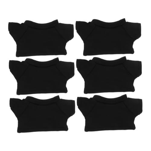 DECORNIJIA 6 Stück Schwarze T Shirts für Plüschbären mit Rundhalsausschnitt Weiche Stofftier Bekleidung Klassische Bärenkostüme als DIY Outfits für Große Kuscheltier Bären DECORNIJIA 6 Stück Schwarze T Shirts für Plüschbären mit Rundhalsausschnitt Weiche Stofftier Bekleidung Klassische Bärenkostüme als DIY Outfits für Große Kuscheltier Bären von DECORNIJIA