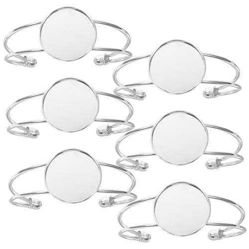 DECORNIJIA 6 Stück Silber Y Form Kupfer Armreif Grundplatte für DIY Schmuckherstellung Verstellbar Langlebiges Metall Geeignet für Anhänger und Glasketten DECORNIJIA 6 Stück Silber Y Form Kupfer Armreif Grundplatte für DIY Schmuckherstellung Verstellbar Langlebiges Metall Geeignet für Anhänger und Glasketten von DECORNIJIA