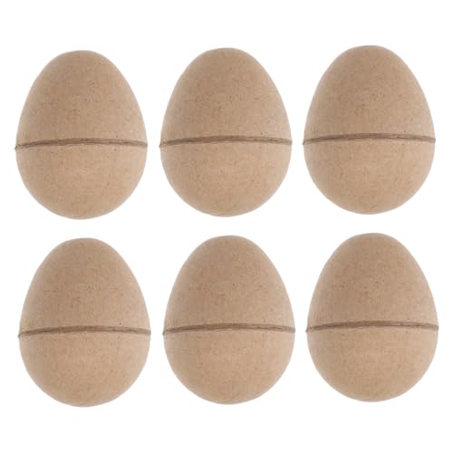 DECORNIJIA 6 Stück Teiliges Braune Papier Ostereier zum Befüllen und Bemalen Leere DIY Eier aus Papier Kleine Unbemalte Pappmaché Eier für Osterdeko Kreative Bastelideen für Osterfeiern DECORNIJIA 6 Stück Teiliges Braune Papier Ostereier zum Befüllen und Bemalen Leere DIY Eier aus Papier Kleine Unbemalte Pappmaché Eier für Osterdeko Kreative Bastelideen für Osterfeiern von DECORNIJIA