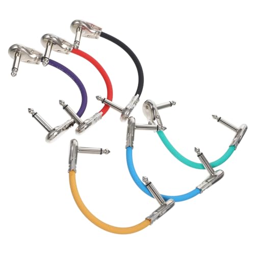 DECORNIJIA 6 Stück Teiliges Gitarren Patchkabel Flachstecker Instrumentenkabel Kupferkern Kompatibel mit Effektpedalen Verstärkern Mischpulten Leicht Portabel für Gitarre und Audioequipment DECORNIJIA 6 Stück Teiliges Gitarren Patchkabel Flachstecker Instrumentenkabel Kupferkern Kompatibel mit Effektpedalen Verstärkern Mischpulten Leicht Portabel für Gitarre und Audioequipment von DECORNIJIA
