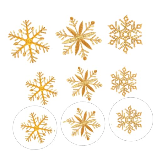 DECORNIJIA 6 Stück Teiliges Goldene Weihnachts Schneeflocken Patches zum Aufbügeln und Nähen Bestickte Stoffapplikationen für Kleidung Schuhe und DIY Dekoration Festliche Weihnachtsmotive DECORNIJIA 6 Stück Teiliges Goldene Weihnachts Schneeflocken Patches zum Aufbügeln und Nähen Bestickte Stoffapplikationen für Kleidung Schuhe und DIY Dekoration Festliche Weihnachtsmotive von DECORNIJIA