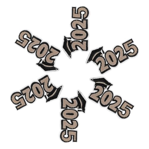 DECORNIJIA 6 Stück Teiliges Graduation Bügelbilder mit Bestickten Patches für Kleidung und Hüte Langlebige DIY Dekoration für Abschlussfeier Modische Schwarze und Goldene Stoffaufnäher für DECORNIJIA 6 Stück Teiliges Graduation Bügelbilder mit Bestickten Patches für Kleidung und Hüte Langlebige DIY Dekoration für Abschlussfeier Modische Schwarze und Goldene Stoffaufnäher für von DECORNIJIA