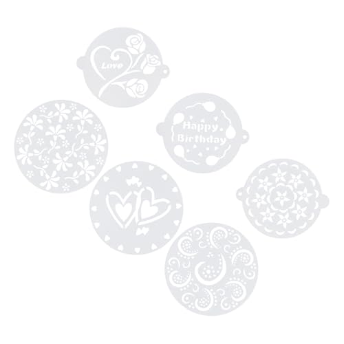 DECORNIJIA 6 Stück Teiliges Kunststoff Kuchen Schablonen für Backvorlagen Torten Dekorieren Zuckerstreuer Puderzucker Schablone Vielseitig für Kaffee und Kuchen Backen Zubehör DECORNIJIA 6 Stück Teiliges Kunststoff Kuchen Schablonen für Backvorlagen Torten Dekorieren Zuckerstreuer Puderzucker Schablone Vielseitig für Kaffee und Kuchen Backen Zubehör von DECORNIJIA