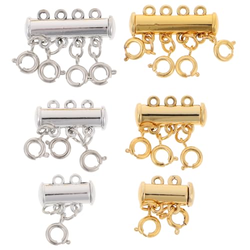 DECORNIJIA 6 Stück Teiliges Magnetverschlüsse Multi Reihen Schmuckverschlüsse mit Federhaken Silber und Gold für DIY Armband Halskette Verschluss Zubehör Stabile Befestigung DECORNIJIA 6 Stück Teiliges Magnetverschlüsse Multi Reihen Schmuckverschlüsse mit Federhaken Silber und Gold für DIY Armband Halskette Verschluss Zubehör Stabile Befestigung von DECORNIJIA