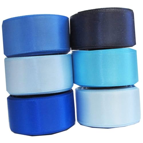DECORNIJIA 6 Stück Teiliges Satinband Breit Blau Gemischt Langlebiges Geschenkband für Basteln Verpackung und Dekoration Wiederverwendbares Schleifenband für DIY Feiern und Geschenke DECORNIJIA 6 Stück Teiliges Satinband Breit Blau Gemischt Langlebiges Geschenkband für Basteln Verpackung und Dekoration Wiederverwendbares Schleifenband für DIY Feiern und Geschenke von DECORNIJIA