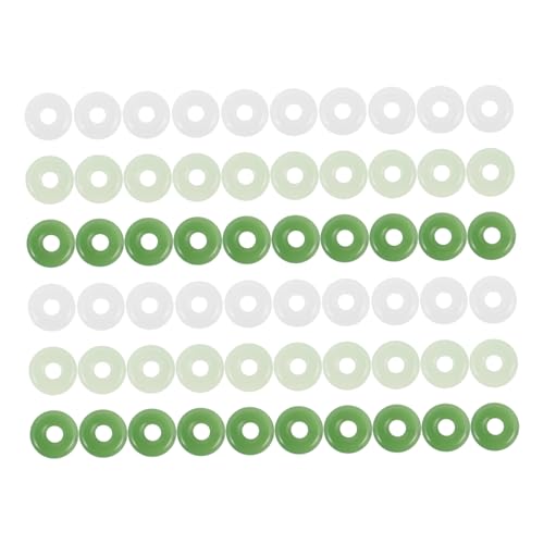 DECORNIJIA 60 Stück Dekorative Spacer Perlen für DIY Schmuckherstellung Armband und Bastelset Jade Design für Kreative Handarbeiten und von DECORNIJIA