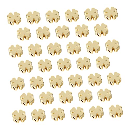 DECORNIJIA 60 Stück Goldfarbene Legierungsperlen für DIY Schmuck Abstandshalterperlen für Armbänder Ohrringe und für Kreative Schmuckprojekte von DECORNIJIA
