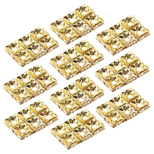 DECORNIJIA 60 Stück Rhinestones and Sparse Beads Dekorative Perlen Würfel -abstandshalter Perlen Schmuckzubehör Spacer Für Armbänder Glitzernde Legierung Golden DECORNIJIA 60 Stück Rhinestones and Sparse Beads Dekorative Perlen Würfel -abstandshalter Perlen Schmuckzubehör Spacer Für Armbänder Glitzernde Legierung Golden von DECORNIJIA