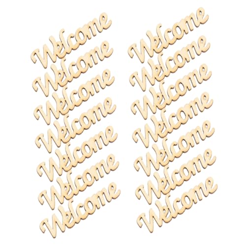 DECORNIJIA 60 Stück Teiliges Unvollendete Holz welcome schriftzüge zum Bemalen Natürliche Holzscheiben für DIY Bastelprojekte Vielseitige Wanddekoration Malspielzeug von DECORNIJIA