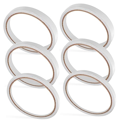 DECORNIJIA 6Rollen Doppelseitiges Klebeband für Scrapbooking pro Rolle Starkes Klebeband für Basteln Kartenherstellung Fotoalben und Mehr Vielseitig Einsetzbar von DECORNIJIA