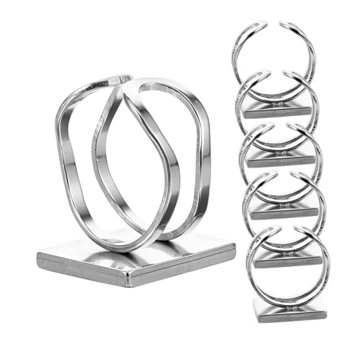 DECORNIJIA 6Stücke DIY Ring Rohlinge Verstellbare Ring Basen Schmuck Zubehör für Fingerringe Flache Basis für Designs für Schmuckherstellung von DECORNIJIA