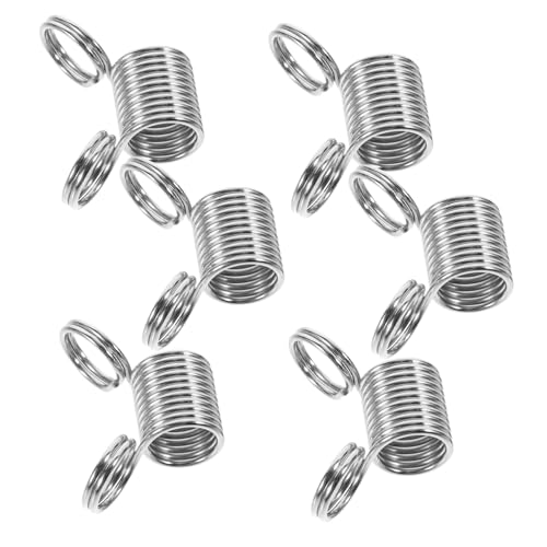 DECORNIJIA 6Stücke Teiliges Perlenstopper Metall Mini Feder für Schmuckherstellung zum Verhindern von Perlenverlust Kompatibel mit Verschiedenen Perlentypen von DECORNIJIA