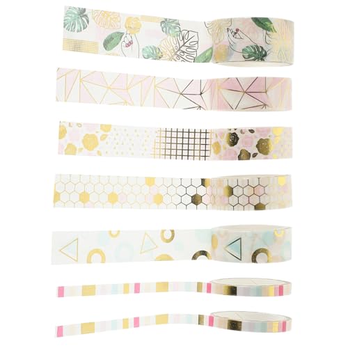 DECORNIJIA 7 Rollen Geometrisches Washi Tape pro Dekoratives Scrapbooking Klebeband aus Langlebigem Washi Papier Einfach zu Schneiden für DIY Basteln Kalender Fotoalben und Geschenke DECORNIJIA 7 Rollen Geometrisches Washi Tape pro Dekoratives Scrapbooking Klebeband aus Langlebigem Washi Papier Einfach zu Schneiden für DIY Basteln Kalender Fotoalben und Geschenke von DECORNIJIA