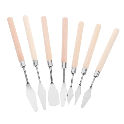 DECORNIJIA 7 Stück Teiliges Malmesser Set mit Holzgriff Rostfreier Vielseitiger Palette Knife für Öl und Acrylfarben Künstler Spachtel Robustes Kunstwerkzeug für und Mischtechniken DECORNIJIA 7 Stück Teiliges Malmesser Set mit Holzgriff Rostfreier Vielseitiger Palette Knife für Öl und Acrylfarben Künstler Spachtel Robustes Kunstwerkzeug für und Mischtechniken von DECORNIJIA