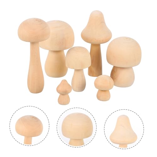 DECORNIJIA 7 Stück Teiliges Naturbelassene Holzpilze Unbemalt zum Bemalen und Basteln Kindgerecht Vielseitige DIY deko für Kinderhandwerk Weihnachts Festdekoration DECORNIJIA 7 Stück Teiliges Naturbelassene Holzpilze Unbemalt zum Bemalen und Basteln Kindgerecht Vielseitige DIY deko für Kinderhandwerk Weihnachts Festdekoration von DECORNIJIA