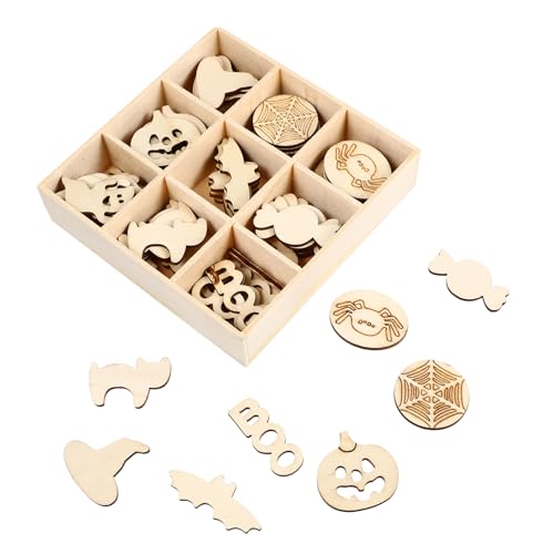 DECORNIJIA 72 Stück Teiliges Halloween Holz Dekorationsset aus Langlebigen Holzstücken Vielseitig für DIY Bastelprojekte Verschiedene Formen für Partydeko und Kreative Kunstwerke für DECORNIJIA 72 Stück Teiliges Halloween Holz Dekorationsset aus Langlebigen Holzstücken Vielseitig für DIY Bastelprojekte Verschiedene Formen für Partydeko und Kreative Kunstwerke für von DECORNIJIA