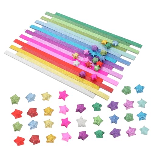 DECORNIJIA 720 Blatt Origami Papier für Glitzernde Sternpapierstreifen Bastelpapier DIY Handwerk Farben Glitzer Sternfaltpapier Geeignet für Familienaktivitäten und Kreative Geschenke DECORNIJIA 720 Blatt Origami Papier für Glitzernde Sternpapierstreifen Bastelpapier DIY Handwerk Farben Glitzer Sternfaltpapier Geeignet für Familienaktivitäten und Kreative Geschenke von DECORNIJIA