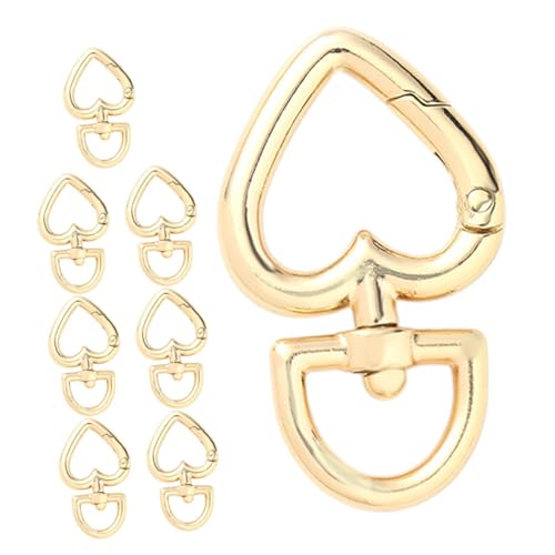 DECORNIJIA 8 Stück Herzförmige Clip-schwenkschnallen Für Schlüsselanhänger, Schnapp-clips, Schlüsselhalter, Feder-snap-schlüsselanhänger, Ringschnallen, Diy-handwerk, Schlüsselanhänger, von DECORNIJIA