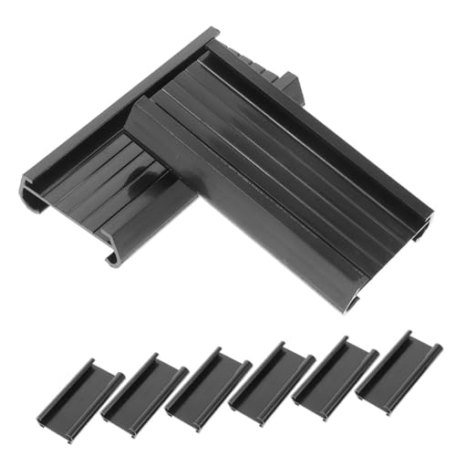 DECORNIJIA 8 Stück Plastiketikett Namensetiketten ziehen um Bibliothek Etiketten für Aufbewahrungswürfel aus Stoff Aufstecketiketten für Vorratsbehälter PVC Black von DECORNIJIA